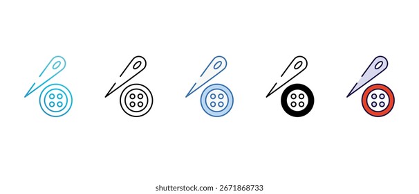 Sewing Tools icon design with white background stock illustration