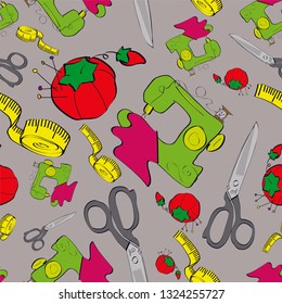Sewing tools illustrations