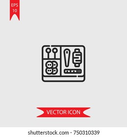 Sewing tools vector icon, illustration symbol