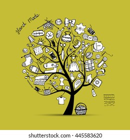 Sewing tree, sketch for your design