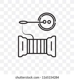 Sewing vector icon isolated on transparent background, Sewing logo concept