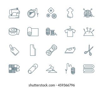 Sewing vector icons set