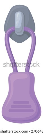 Sewing zipper fastener. Unzip puller cartoon icon