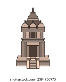 sewu indonesian temple vector isolated