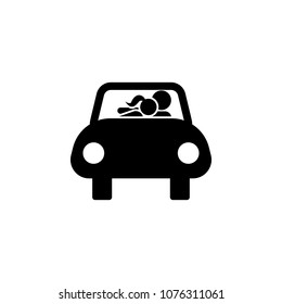 Sex In The Car Icon. Element Of Prostitution Illustration. Premium Quality Graphic Design Icon. Signs And Symbols Collection Icon For Websites, Web Design, Mobile App On White Background