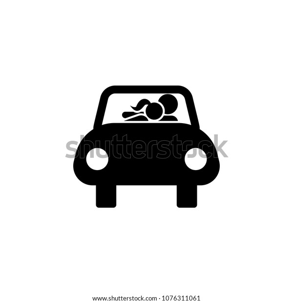 Sex Car Icon Element Prostitution Illustration Stock