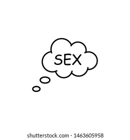 Sex cloud icon. Vector illustration. 
