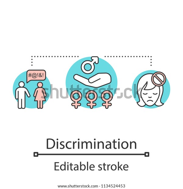 Sex Discrimination Concept Icon Gender Politics Stock Vector Royalty