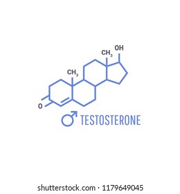 Sex Hormones Molecular Formula  Testosterone Hormones Symbol.