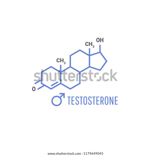 Image Vectorielle De Stock De Sex Hormones Molecular Formula Testosterone Hormones 1179649045