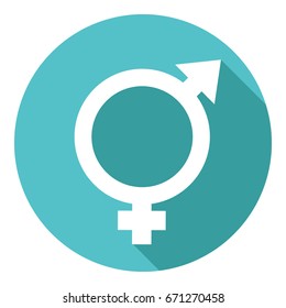Sex icon in flat design