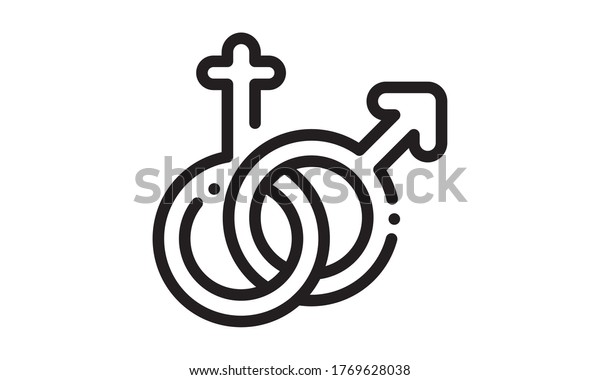 Sex Icon Gender Signs Male Female Stock Vector Royalty Free 1769628038 Shutterstock 