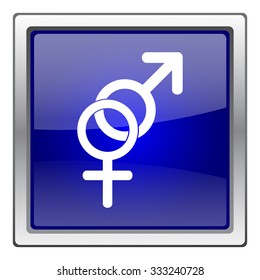 Sex icon. Internet button on white background. EPS10 vector.