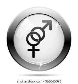 Sex icon. Internet button on white background. EPS10 vector.