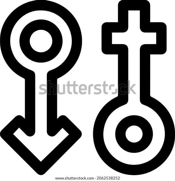 Sex Icon Out Line Vector Icon Stock Vector Royalty Free 2062538252 Shutterstock 5656