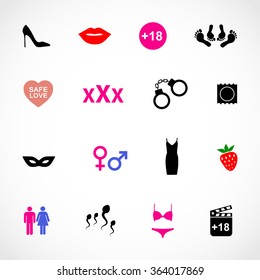 Sex icon set vector