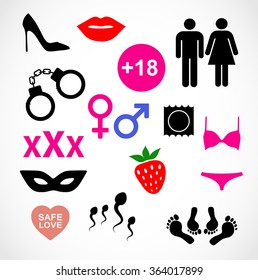 Sex icon set vector