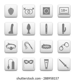 Sex icons set, vector buttons