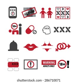 Sex icons set,Vector