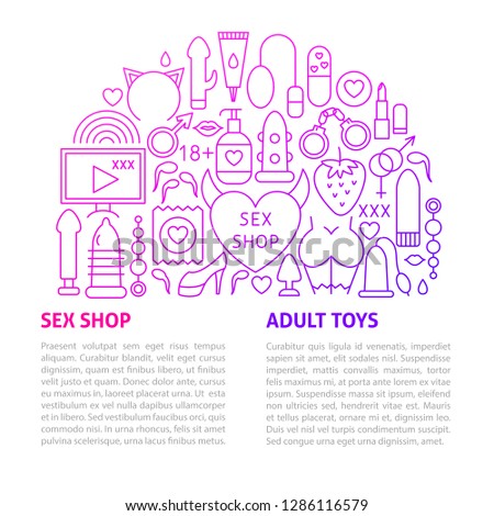 Sex Line Template. Vector Illustration of Outline Design.