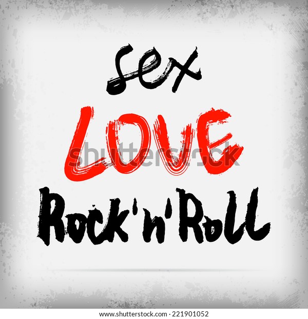 Sex Love Rocknroll Poster Design 