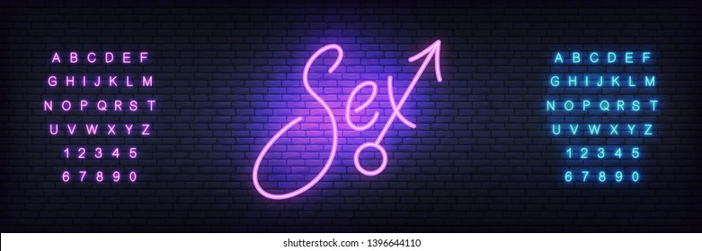 Sex Neon Sign Glowing Night Bright Stock Vector Royalty Free 1396644110 Shutterstock 4378