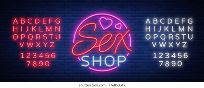 Sex Pattern Logo, Sexy xxx concept for adults in neon style. Neon sign, design element, storage, prints, facades, window signs, digital projects. Intimate store. Vector. Editing text neon sign Sex Pattern Logo, Sexy xxx concept for adults in neon style. Neon sign, design element, storage, prints, facades, window signs, digital projects. Intimate store. Vector. Editing text neon sign