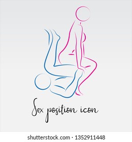 Sex poses vector icon