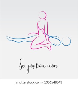Sex poses vector icon