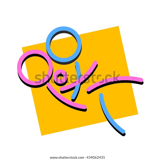 Sex Position Icon Abstract Symbolic Colorful Stock Vector Royalty Free 434062435