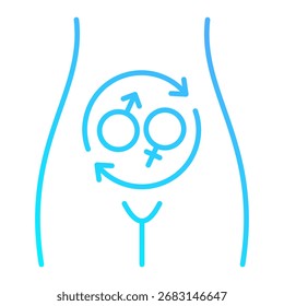 Elemento de icono de reasignación de sexo para diseño