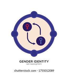 Sex reassignment vector illustration flat design