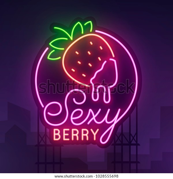 Sex Shop Sign Neon Night City Stock Vector Royalty Free 1028555698