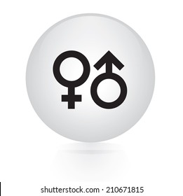 sex symbol button web icon