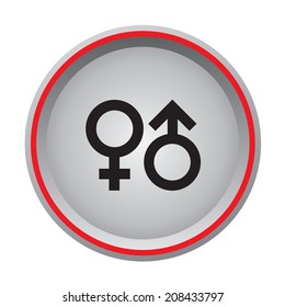 sex symbol icon circular button