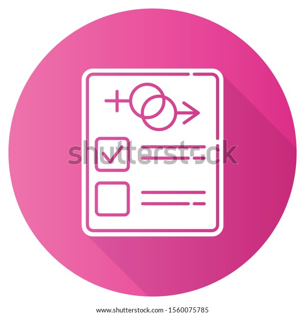 Sex Test Pink Flat Design Long Stock Vector Royalty Free 1560075785 Shutterstock 1005