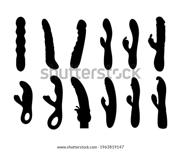 Sex Toys Silhouettes Different Types Vibrators Stock Vector Royalty Free 1963819147 Shutterstock 4222