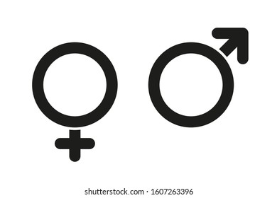 Sex vector icon isolated on white background. Female symbol. Male sex icon. Gender sign.  EPS 10