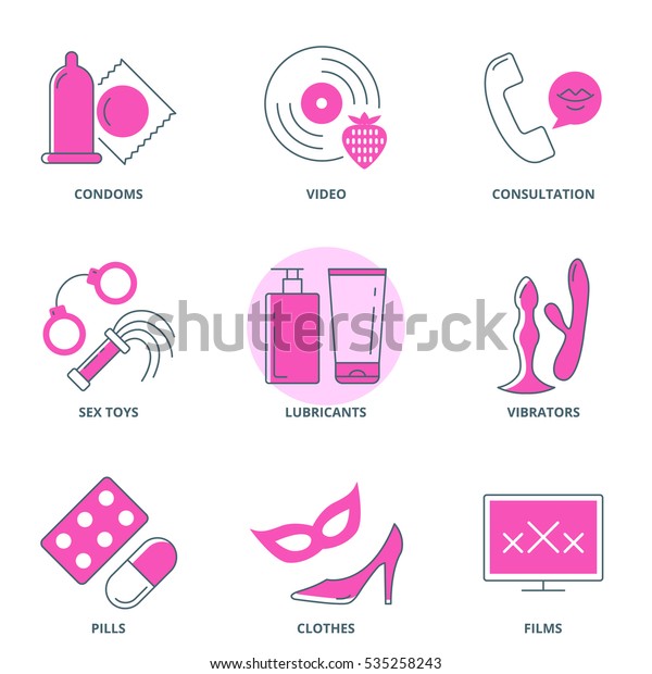Sex Vector Icons Set Stock Vector Royalty Free 535258243 Shutterstock