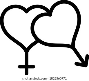 sex vector thin line icon 