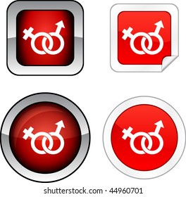 Sex   web buttons. Vector illustration.