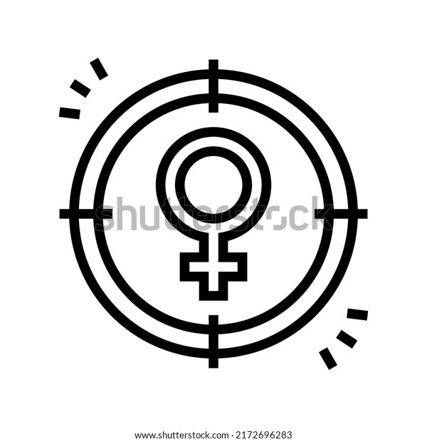 sexism social\
problem line icon vector. sexism social problem sign. isolated\
contour symbol black\
illustration