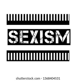 SEXISM stamp on white