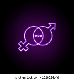 sexology line icon. Elements of Medicine in neon style icons. Simple icon for websites, web design, mobile app, info graphics