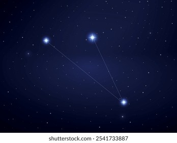 Constelación de Sextans en el cielo nocturno