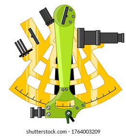 Sextant For Celestial Navigation. It Was Used To Navigate A Ship With The Sky Objects. By The Way, They Still Teach How To Use Celestial Navigation In The Navy Academy.