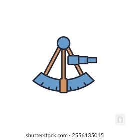 sextant icon. sextant Symbol sign for mobile concept and web design. Vector icon, Logo illustration, Vector graphics