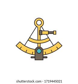 Sextant vector icon symbol isolated on white background