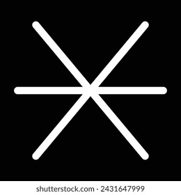 sextile astrology symbol icon design