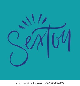 Sextou. It's Friday in brazilian portuguese. Modern hand Lettering. vector.